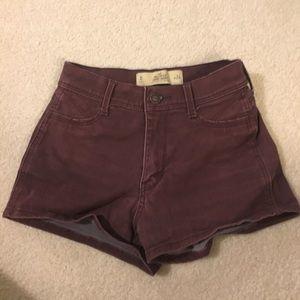 burgundy shorts